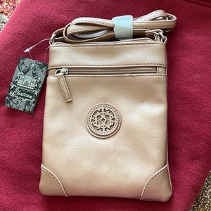 Rose gold shoulder bag
